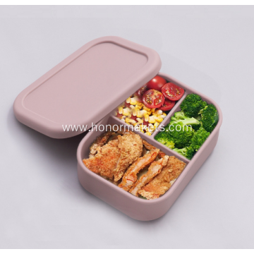 Silicone Lunch Box 3 Compartment Food Container